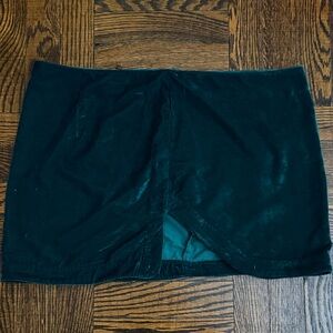 Free People Black Velvet Mini Skirt